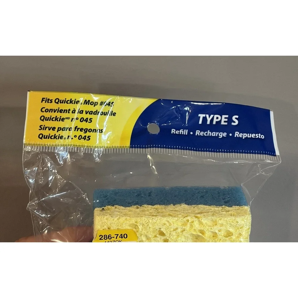Quickie Clean Squeeze Sponge Mop Refill Type S #045 Replacement Discontinued